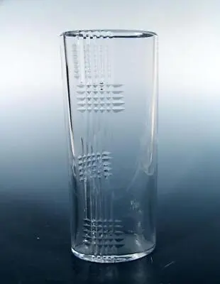 $95 • Buy Val St Lambert Mid Century Modernist Geometric Cut Crystal Art Glass Vase
