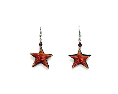 Starfish Earrings Sea Animal Ocean Beach Art Handmade Tropical Cute Boho Jewelry • $13.99