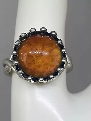 Mood Ring Cabochon On Silver Tone Band Retro Nostalgic Fun Size 9 • $6.99