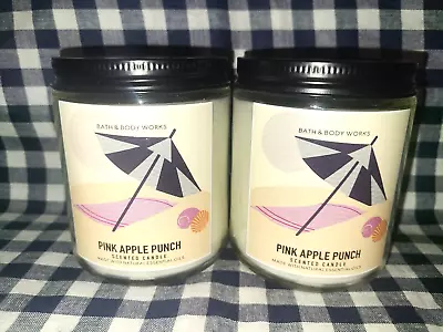 NEW 2-Pack Pink Apple Punch 7 Oz Single Wick Candle Bath & Body Works SHIPS FREE • $20