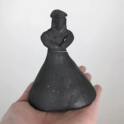 Mexico Black Pottery Barro Woman Folk Art Handmade Bell Vintage  • $12.99