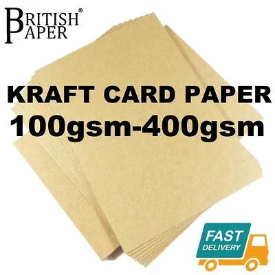 £737.99 • Buy A3 A4 A5 Brown Kraft Card Blank Sheet Paper Craft Wedding Gift Place Tags Labels