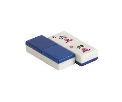 166 Pcs Western Mah Jong Blue & White Color Tile Set • $147.54