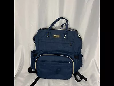 Lunch Bag Backpack Blue Insulated Cooler Lunch Box Fits 15.6 Inch Laptop USB • $40