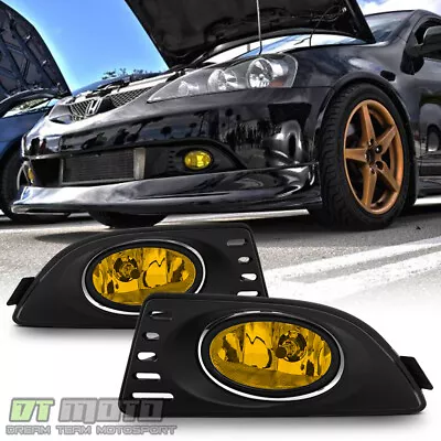 2005-2007 Acura RSX DC5 Yellow Bumper Fog Lights Driving Lamps W/ Switch+Bulbs • $38.99