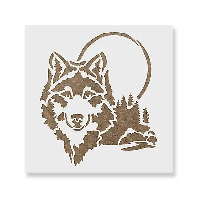 Wolf Head Stencil - Durable & Reusable Mylar Stencils • $5.99