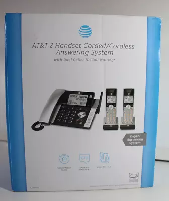 AT&T 2 Handset Corded / Cordless Answering System CL84215 New Sealed • $69.99