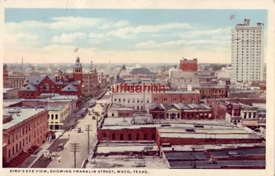 Bird's Eye View Showing Franklin Street Waco Tx • $7.49