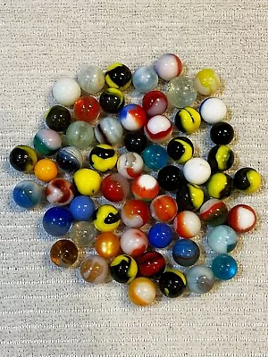 50+ Vintage Glass Marbles In Bag Estate Auction Find ~ B2 • $14.99