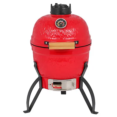 13inch Outdoor Portable Ceramic BBQ Charcoal Kamado Grill Round BBQ Grill Smoker • $128.59