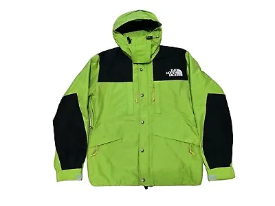 Vintage The North Face Goretex Size Medium Neon Green Ski Suit Brown Tag • $248