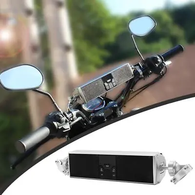 Motorcycle Speaker Audio Sound System Stereo Radio Speakers Bluetooth MP3/USB FM • $68.98