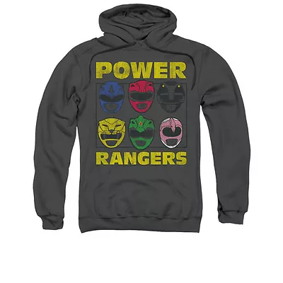 POWER RANGERS RANGER HEADS Licensed Pullover Hooded Sweatshirt Hoodie SM-3XL • $49.95