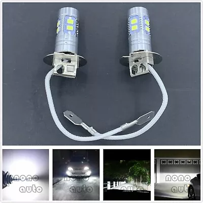 2x H3 6000K Super White 100W LED Light Bulbs Kit Fog Driving Light SETS NEW • $14.99