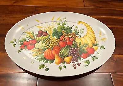 Brookpark Platter Horn Of Plenty Cornucopia Melmac Melamine Thanksgiving 21x15 • $19.99