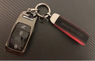 Premium Keyring Key Fob Cover Keychain Set For Mercedes AMG Model • $88