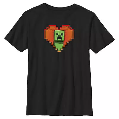 Boy's Minecraft Valentine's Day Creeper Heart T-Shirt • $13.99