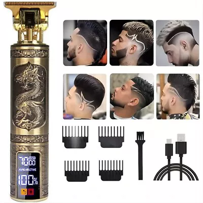 Professional Mens Hair Clippers ShaverTrimmers Machine CordlessBeard Electric • £9.98