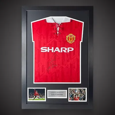 Eric Cantona Signed And Framed Manchester United 1994 Shirt. COA Iconic £329. ￼ • $415.51