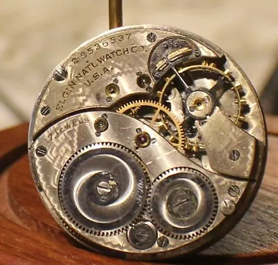 1927 Vintage Elgin Grade 345 12s 17J OF Pocket Watch Movement Running • $24.95