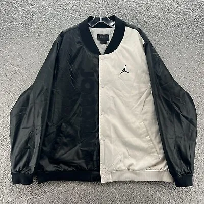 Nike Air Jordan Jacket Mens 3XL XXXL Legacy Retro 11 Concord Satin Bomber * • $98.48