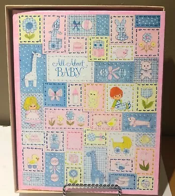 Vtg Baby Book Keepsake Hallmark Unisex Boy/Girl Album Pink Blue Illustrations • $9.99