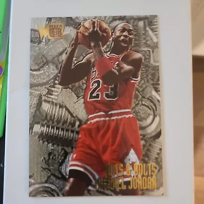 Michael Jordan 1995-96 Fleer Metal Nuts & Bolts Insert Chicago Bulls • $12