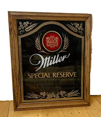 Miller Beer Sign Mirror Vintage Special Reserve Wall Reverse Glass Style Old KD3 • $44.99