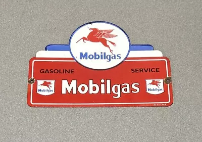 Vintage 12” Mobil Pegasus Gargoyle Porcelain Sign Car Gas Truck Gasoline Oil • $109.99