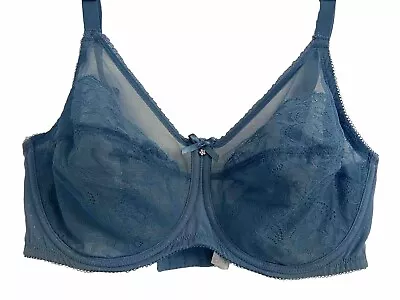 Wacoal Retro Chic Full Figure Underwire Bra Style # 855186 Blue 40DD • $12.99