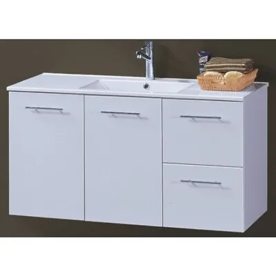 ROMA 1200 X 460 X 850mm T-Bar Slim CERAMIC TOP VANITY UNIT Wall Hung • $667