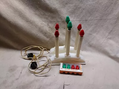 2- Paramount 3 Light Christmas  Candolier  Original Box Working 4 Extra Bulbs • $20.99