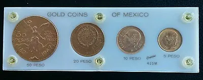 Gold Coins Of Mexico 4 Coin Set. WOW !!  BEAUTIFUL • $4999