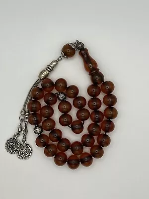 Faturan Tasbih Amber Sandalous Misky Misbaha Prayer Bead سبحة فاتوران سندلس مسكي • $29.99