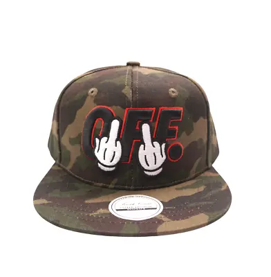 Men Women Baseball Cap Army Middle Finger Snapback Sport Hip-Hop Sun Hat • £10.33