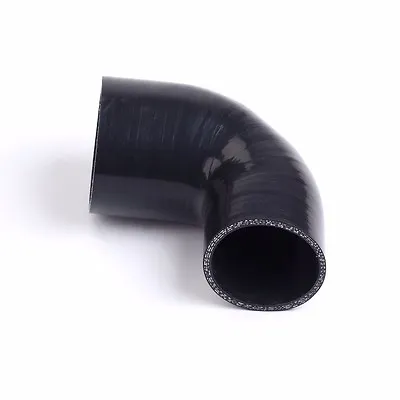 Black 3.5  - 4  90 Degree Reducer Silicone Hose 89mm - 102mm Turbo Pipe Coupler • $12.50