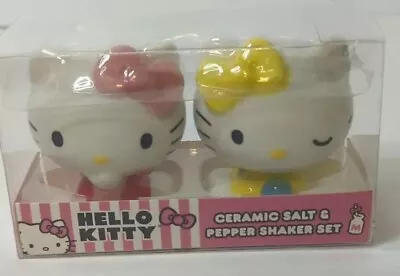 Sanrio Hello Kitty And Mimmy Ceramic Salt And Pepper Shaker Set • $17.99