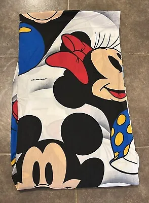 Vintage Disney Mickey Mouse And Minnie Twin Size Fitted Bed Sheet • $25