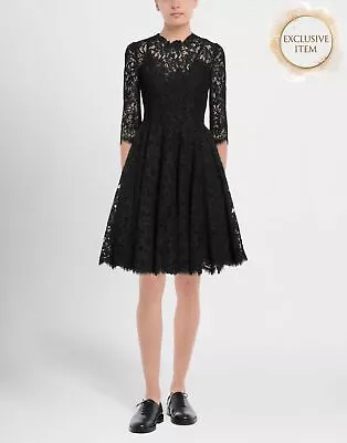 RRP€2950 DOLCE & GABBANA Lace Skater Dress IT36 US0 UK4 XXS Black Made In Italy • $8.02