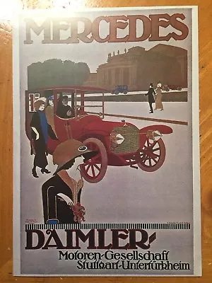 Tin Sign Vintage Metal Mercedes Daimler • $15