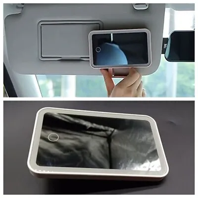 LED LIghted Car Sun Visor Vanity Mirror Clip On Universal Make Up Sunshade Light • $12.19