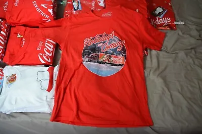 Coca Cola Christmas Truck T-Shirt Red Holidays Are Coming Coke Brand New Size XL • £9.99