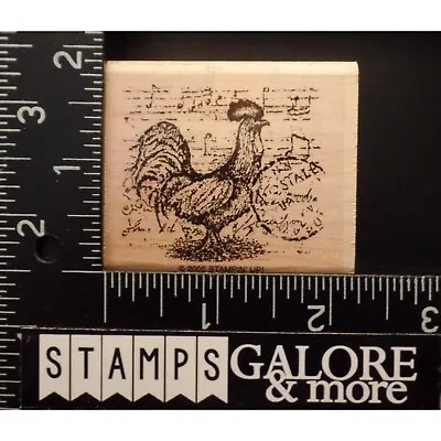 Stampin' Up! RUBBER STAMPS 2005 PROVENCAL VINTAGE ROSTER MUSIC NOTES SEAL #T35 • $1.99