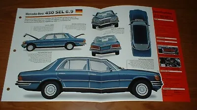 ★★1977 Mercedes-benz 450 Sel 6.9 Spec Sheet Brochure Photo Poster Print Info 77★ • $12.99