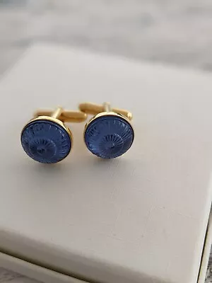 Lalique Toupie  Blue Cufflinks  • £100