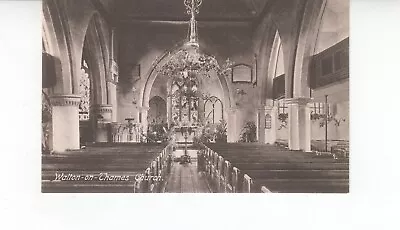 Church Postcard. Walton On Thames Church Interior. • £1.99