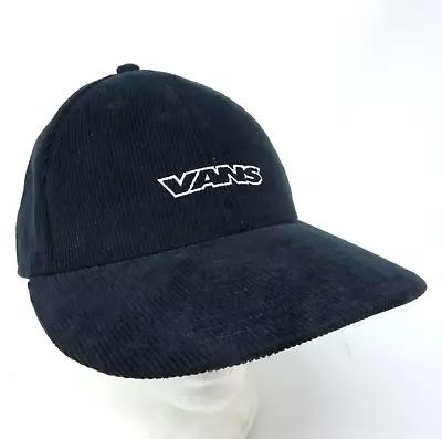 Vans Off The Wall Corduroy Snapback Hat Black Cotton Embroidered Cap • $17.99