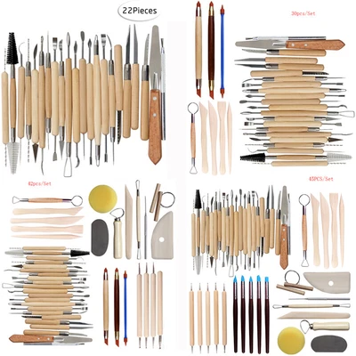 £15.95 • Buy DIY Pottery Sculpting Tools Set Wax Clay Soap Carver Ceramic Modelling Art Craft