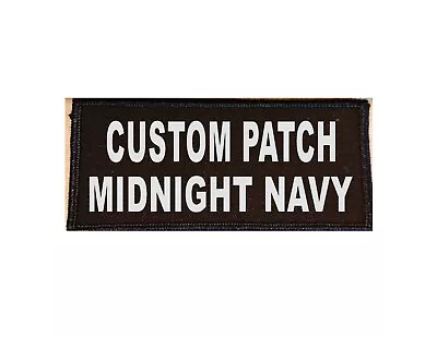 Tactical Custom Patch Midnight Navy With Hook Fastener 2 X 4 Or  4 X 9 • $7.50