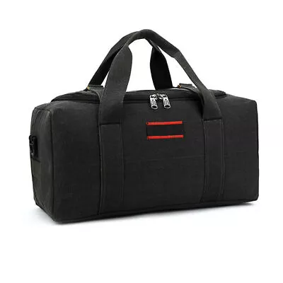 Military Men's Handbag Shoulder Bag Canvas Leather Gym Duffle Travel Luggage Bag • $16.49